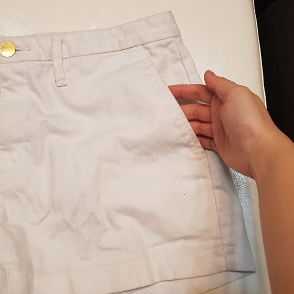 [3 for $45] Uniqlo Denim White High Waisted Shorts - Picture 4 of 6